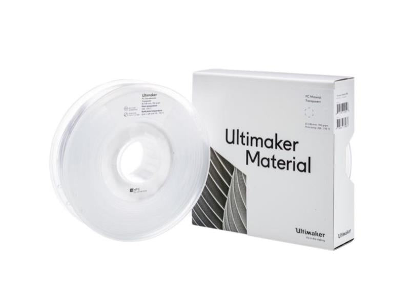 Ultimaker polycarbonate 2.85mm filament in transparent .750g