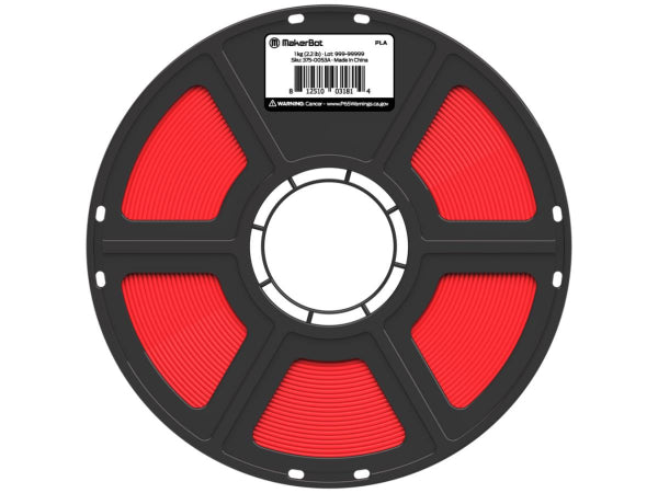 MakerBot PLA filament in red