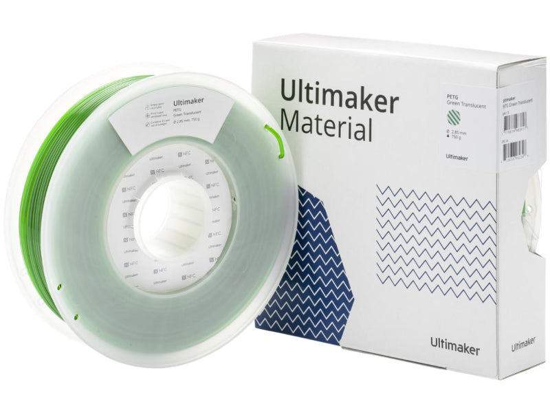 Ultimaker PETG filament – Green Transparent spool for 3D printing