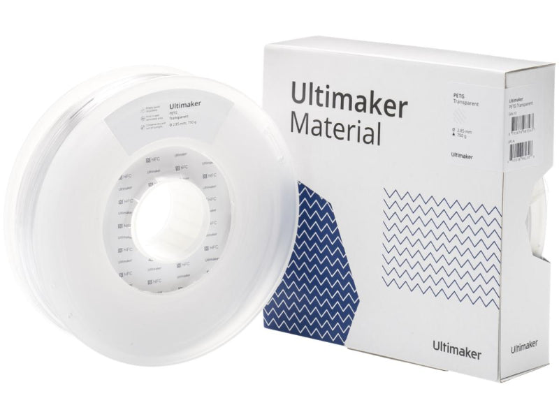 Ultimaker PETG filament – Transparent spool for 3D printing